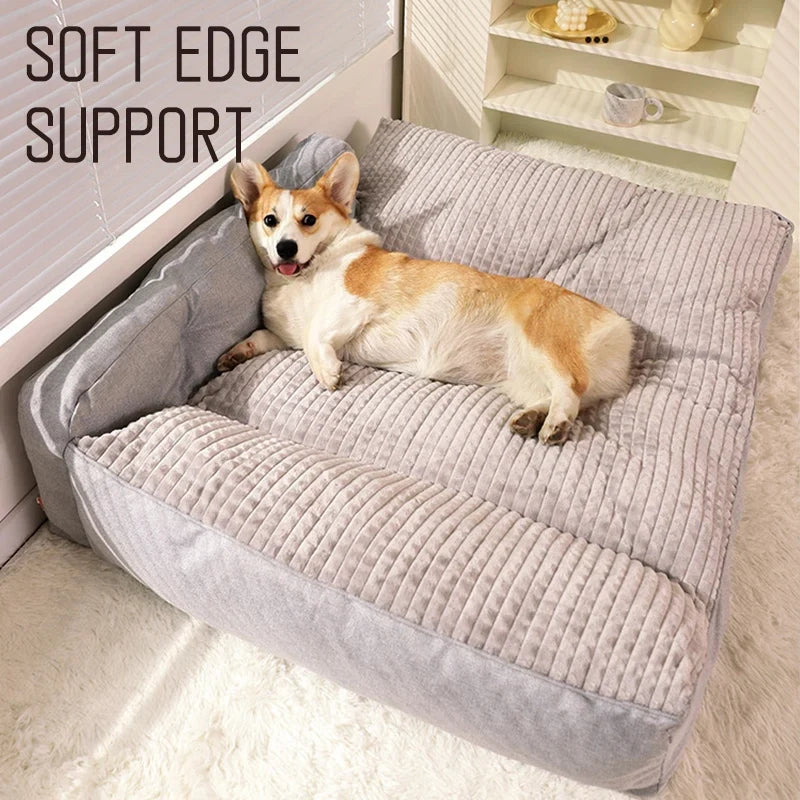 Lit douillet pour chien avec rebords rembourrés