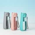 Bouteille d’eau portable pour chien et chat en bleu, rose et gris