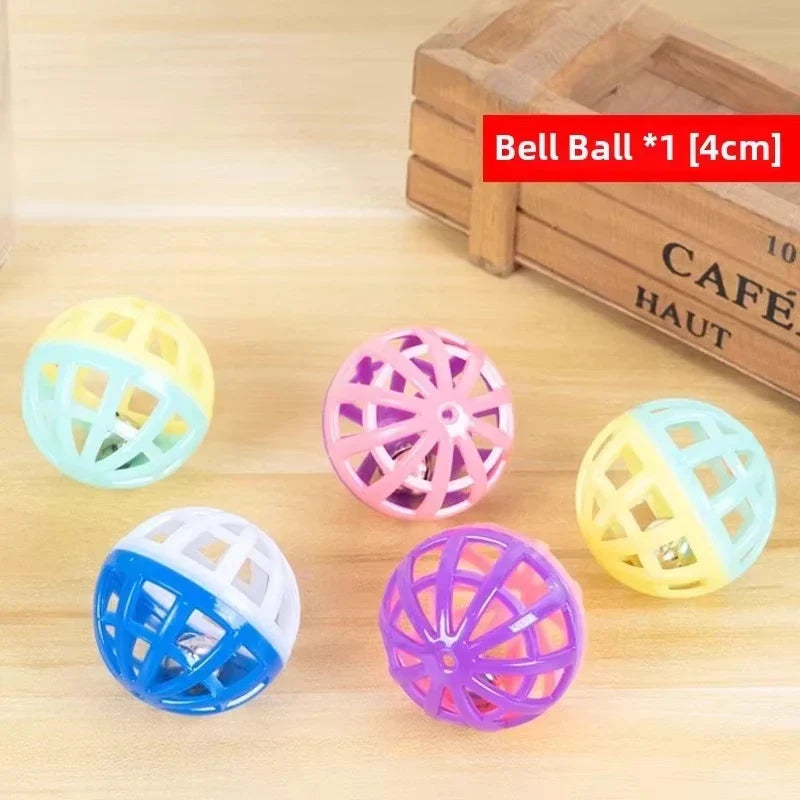 Balles à grelot colorées de 4 cm pour jouet puzzle pour chat