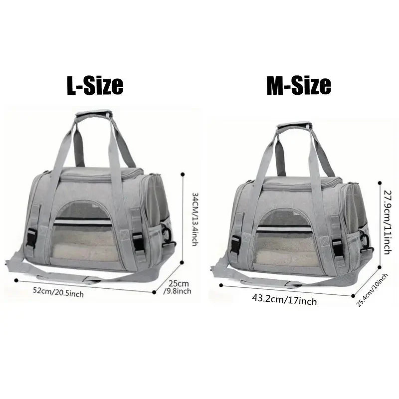 Comparaison des dimensions des tailles Grandiose et Moyen du sac de transport