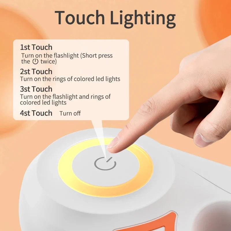 Commande tactile des différents modes d’éclairage de la laisse ROJECO